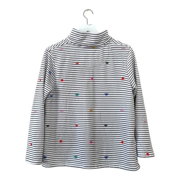 Joules Womens Pip Print Casual Half Zip Sweatshirt Rainbow Bee Stripe Size 8 - Picture 3 of 7